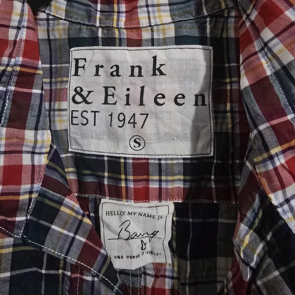 Frank & Eileen Barry Plaid Shirt - Red/Green/Blue‎ Plaid Size S - Picture 6 of 7